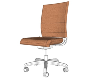 现代布艺休闲椅su模型