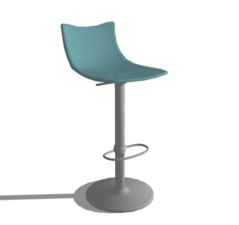 现代铁艺吧台椅su模型