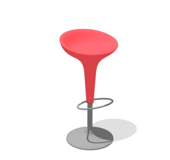 现代铁艺吧台椅su模型