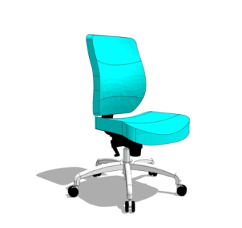 现代布艺休闲椅su模型