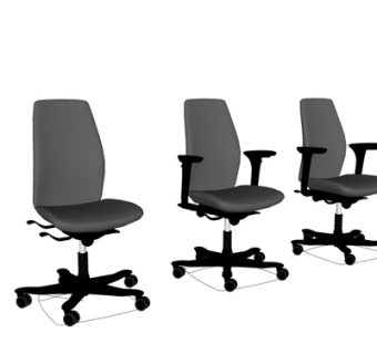 现代布艺办公椅su模型