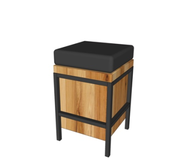 现代实木凳子su模型