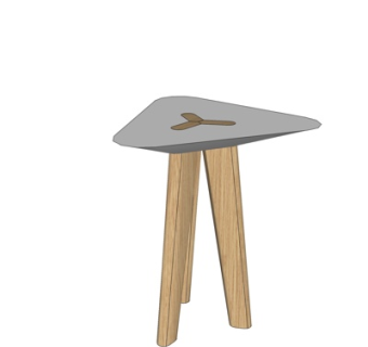 北欧实木凳子su模型