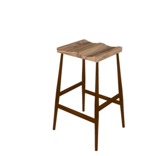 现代实木凳子su模型