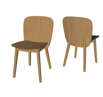 现代实木单椅su模型