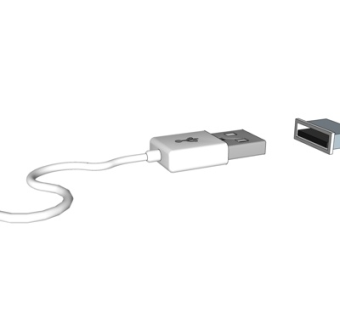 现代usb线插头su模型