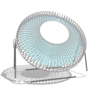 现代风扇su模型