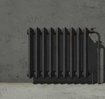 现代暖气片su模型