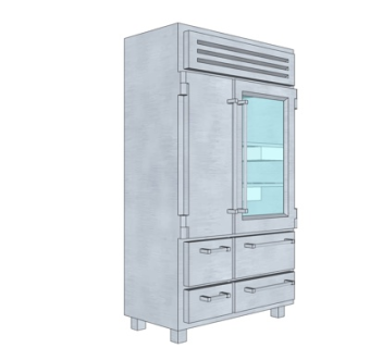 现代冰箱su模型