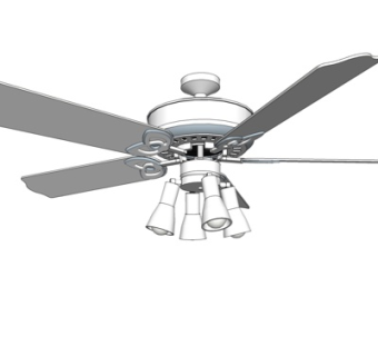 现代风扇su模型