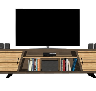 现代电视柜su模型