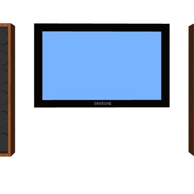 现代电视机su模型
