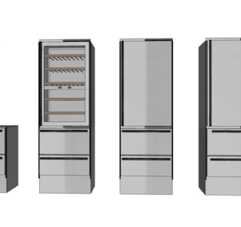 现代冰箱su模型