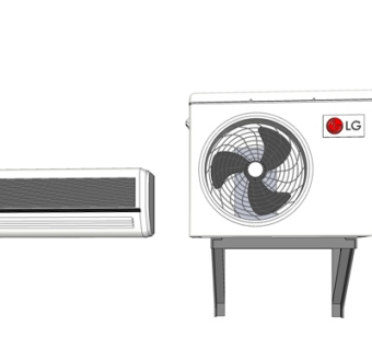 现代空调su模型