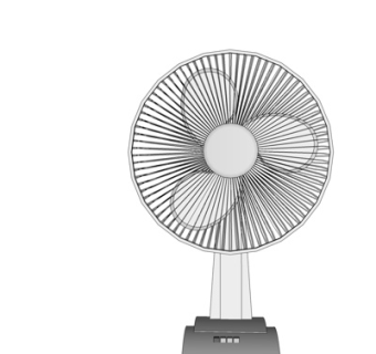 现代电风扇su模型