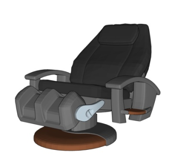 现代布艺按摩椅su模型