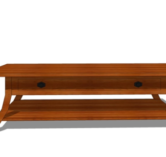 现代实木茶几su模型