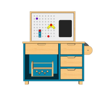 现代实木书桌su模型