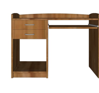 现代实木书桌su模型