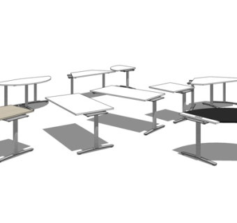 现代实木茶几su模型