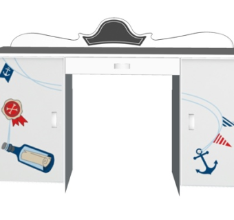 现代实木书桌su模型