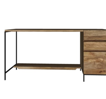 现代实木书桌su模型