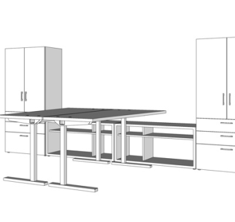 现代实木衣柜su模型