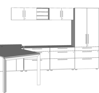 现代实木衣柜su模型