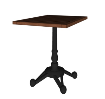 现代实木凳子su模型