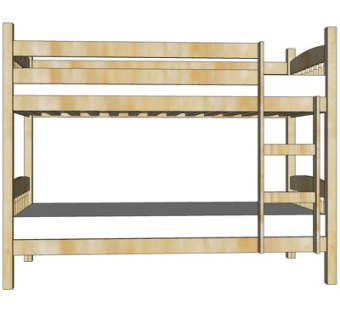 现代儿童上下床su模型