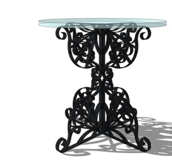 欧式铁艺凳子su模型