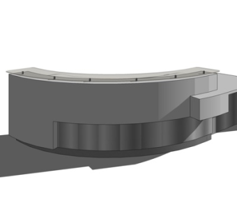 现代接待台su模型