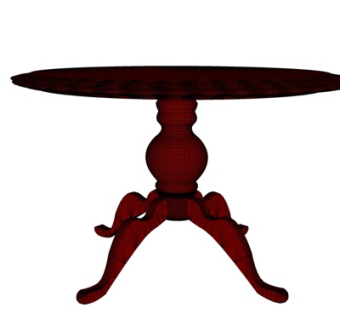 欧式实木茶几su模型