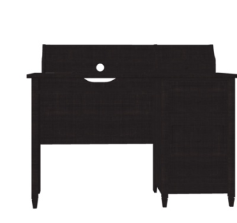 现代实木书桌su模型