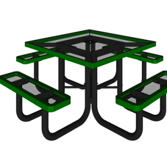 现代铁艺休闲桌椅su模型