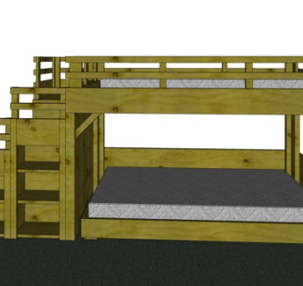 现代儿童上下床su模型