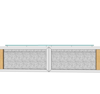 现代实木接待台su模型