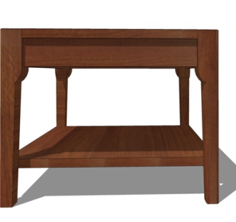 现代实木茶几su模型