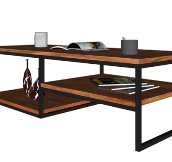 现代实木茶几su模型