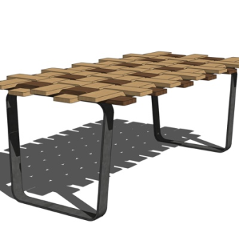 现代实木茶几su模型