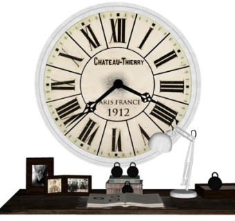 现代书籍台灯摆件su模型