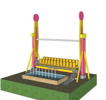 现代游乐园电动设备su模型