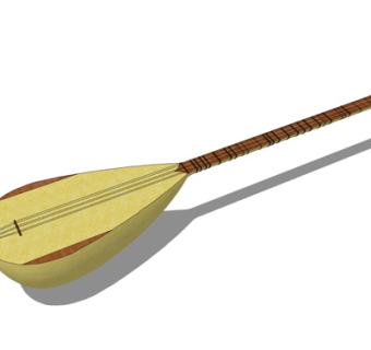 新中式班卓琴su模型