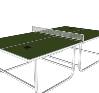 现代乒乓球台su模型