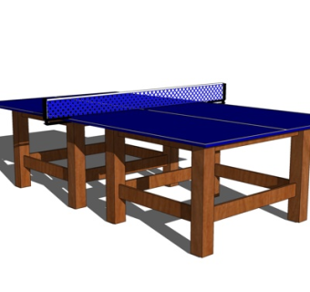 现代乒乓球台su模型