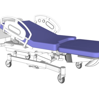 现代医疗床su模型