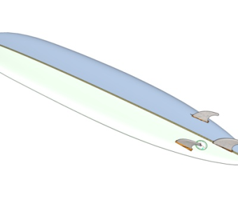 现代冲浪板su模型