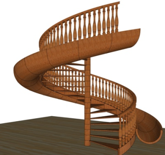 欧式楼梯su模型