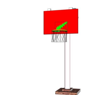 现代篮板su模型