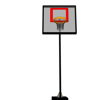 现代篮板su模型